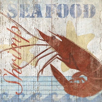 Framed Seafood IV Print