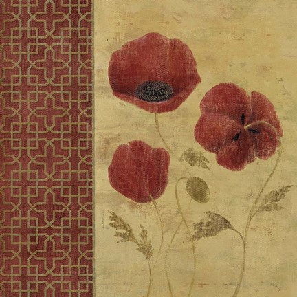 Framed Red Poppies II Print