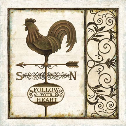 Framed Weathervane Wisdom I Print