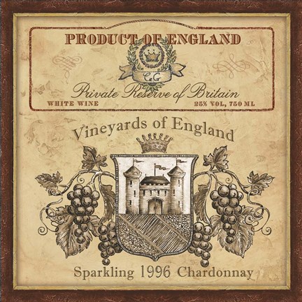 Framed Vintage Labels III Print