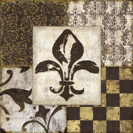 Framed Fleur De Lis II Print