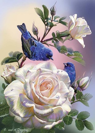 Framed Birds of happiness Print