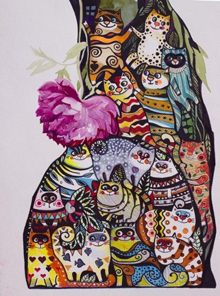 Framed Near The Peony Print