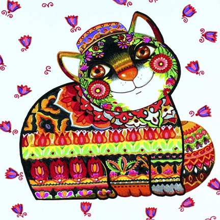 Framed Tatar Cat Print