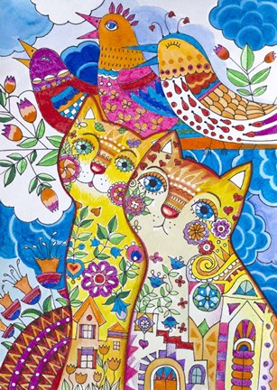 Framed Summer Magic Birds Print