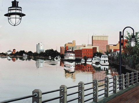 Framed Waterfront 2 Print