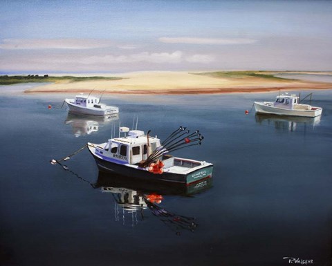 Framed Cape Cod Fishing Boats Print