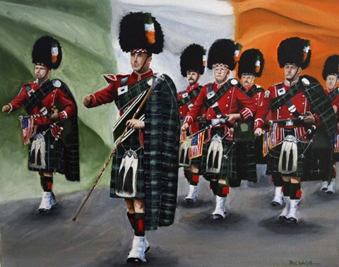 Framed FDNY Bagpipe Band Print