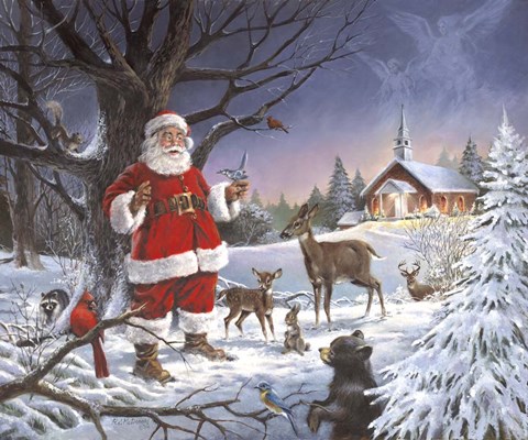 Framed Christmas Service Print