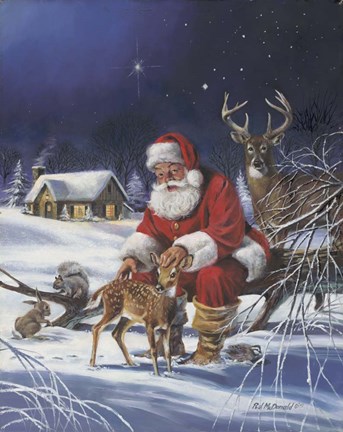 Framed Santa&#39;s Love Print