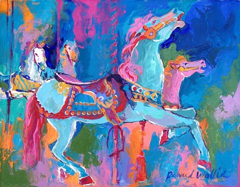 Framed Carousel Horse 1 Print