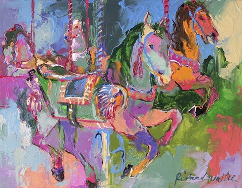 Framed Carousel Horse 3 Print