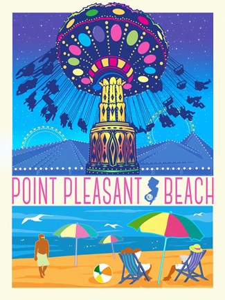 Framed Point Pleasant Beach Print