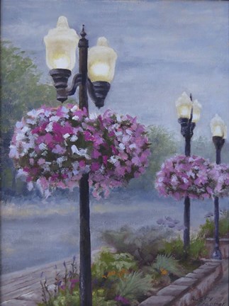 Framed Hanging Baskets Print