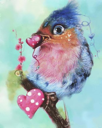 Framed Love Bird Print