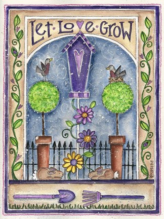 Framed Let Love Grow Print