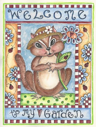 Framed Welcome To My Garden Print