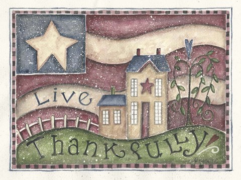 Framed Live Thankfully Print