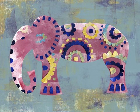 Framed Boho Elephant 4 Print