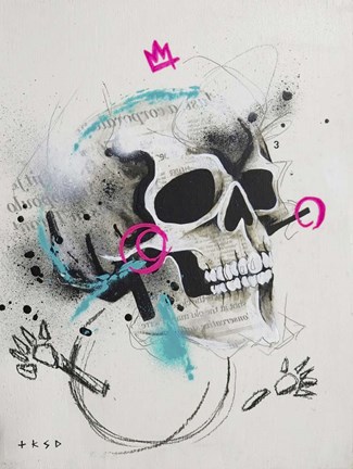 Framed Skull 1 Print