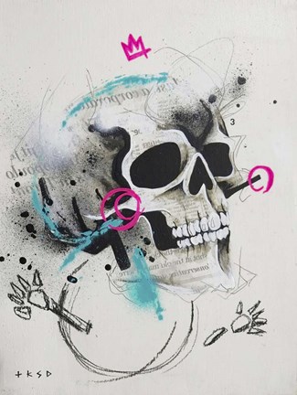 Framed Skull 1 Print