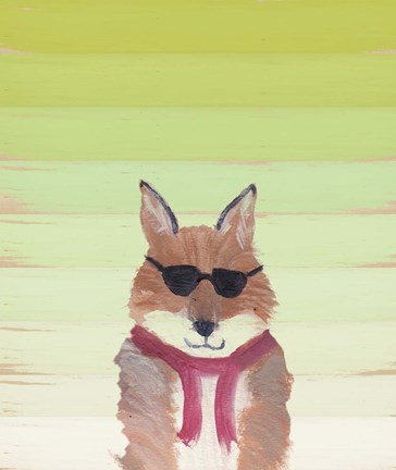 Framed Hipster Fox Print