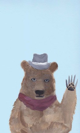 Framed Hipster Bear Print
