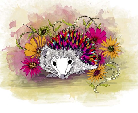 Framed Rainbow Hedgie Print