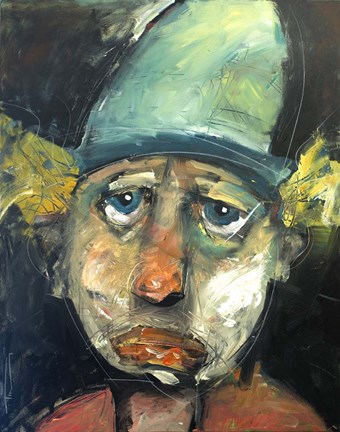 Framed Sad Clown Print