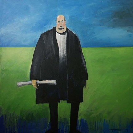 Framed Man With The Plan Print