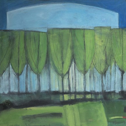 Framed Wineglass Trees Late Afternoon Print