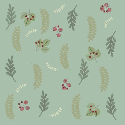 Framed Springn Summer Botanical Leaves Print