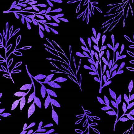 Framed Purple Leaves Print