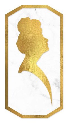 Framed Gibson Girl Cameo Long right Print