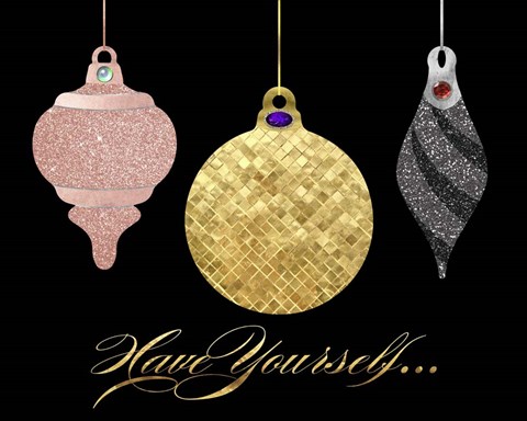 Framed Park Avenue Luxe Ornaments semi-flat Print