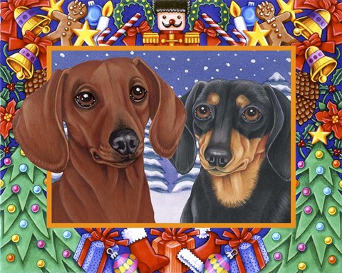 Framed Christmas Border Print