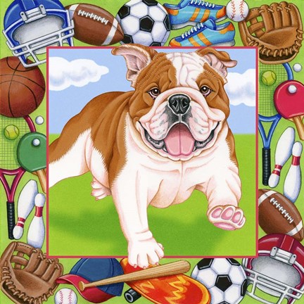 Framed Sports Bulldog Print