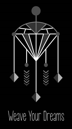 Framed Weave Your Dreams Black Print