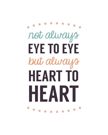 Framed Not Always Eye To Eye - Dot Design White Print