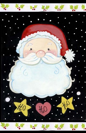Framed Ho Ho Santa Claus Print