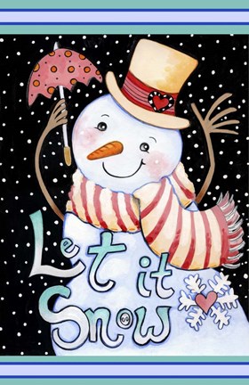 Framed Snow Umbrella Print