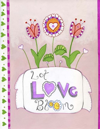 Framed Let Love Bloom Print