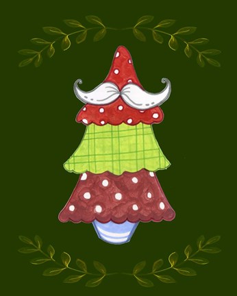 Framed Oh Moustache Tree Print