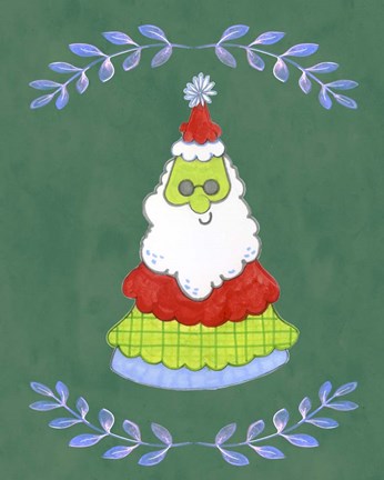 Framed Oh Santa Tree Print