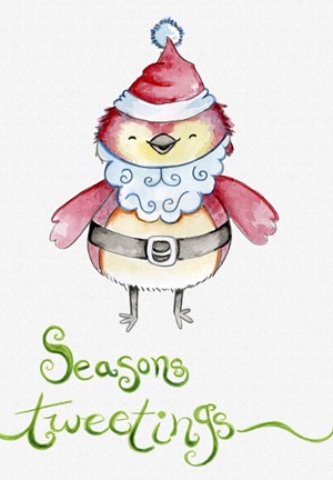 Framed Santa Tweet Print