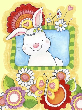 Framed Spring Bunny Print