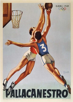 Framed Basketball Pallacanestro Print