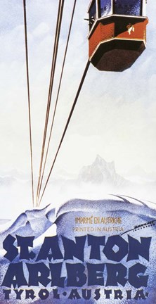 Framed Austria Ski Print