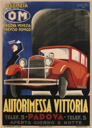 Framed Autorimessa-Vittoria Print