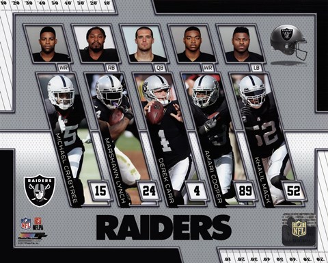 Framed Oakland Raiders 2017 Team Composite Print